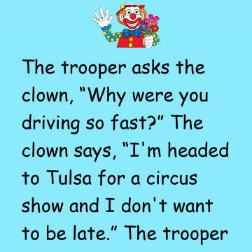 An Oklahoma State Trooper Pulls Over A Circus Clown For Speeding