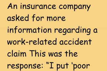 Work Accident Report
